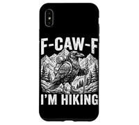 F-CAW-F I'm Hiking Funny Crow Mountain Hike Vintage Trekking Case for iPhone XS Max