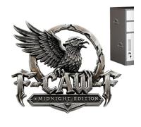 F-CAW-F Metal Emblem Sticker Humorous 3D Stereo Raven Emblem For Car