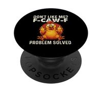 F-Caw-F Problem Solved - Dark Humor Sarcasm Chicken Pun PopSockets Adhesive PopGrip