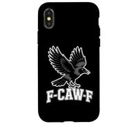 F-CAW-F Raven Caw Crow Humor Sarcastic Bird Meme Case for iPhone X/XS