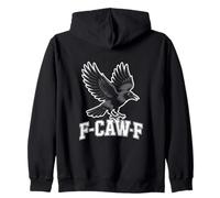 F-CAW-F Raven Caw Crow Humor Sarcastic Bird Meme Zip Hoodie