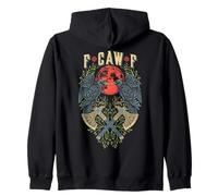 F CAW F Raven Crow Norse Viking Bird FCAWF Bad Language Zip Hoodie