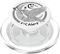 F CAW F Raven Crow Norse Viking Bird Funny Bad Language PopSockets PopGrip for MagSafe