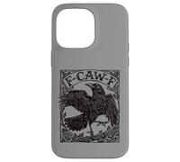 F-CAW-F Raven Crow Woodcut Vintage Bird Memes Case for iPhone 14 Pro Max