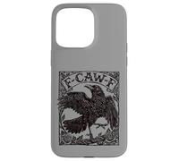 F-CAW-F Raven Crow Woodcut Vintage Bird Memes Case for iPhone 15 Pro Max