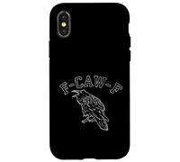 F-CAW-F Raven Crow Word Game Funny Bird Goth Graphic Case for iPhone X/XS