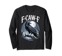 F-CAW-F Raven Design for Bird Lovers Nighttime Wear Long Sleeve T-Shirt