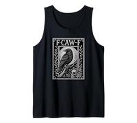 F-Caw-F Raven Skull Floral Dark Aesthetic Wear Tank Top