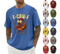 F-CAW-F Shirts Mens Funny Scream Chicken Humor T-Shirt Men's Short Sleeve Crew Neck Halloween Tops Casual Loose F-CAW-F Tshirt Plus Size(#01-02, S)