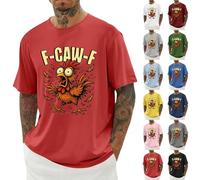 F-CAW-F Shirts Mens Funny Scream Chicken Humor T-Shirt Men's Short Sleeve Crew Neck Halloween Tops Casual Loose F-CAW-F Tshirt Plus Size(#01-09, M)