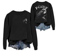 F Caw F Sweatshirt F-Caw-F Crow Sweatshirt Funny Black Raven Vintage Crow Sarcastic Humor Hoodie