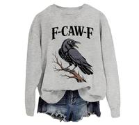 F Caw F Sweatshirt Funny Gothic Black Bird Fcawf Crow Graphic F-Caw-F Crow Shirt Unisex