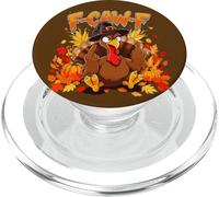 F-CAW-F Thanksgiving Turkey Adult Humor Fall Gathering PopSockets PopGrip for MagSafe