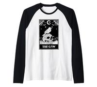 F-CAW-F The Caw Black Raven Tarot Raglan Baseball Tee