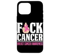 F-ck Cancer Breast Cancer Awareness Case for iPhone 16 Pro Max
