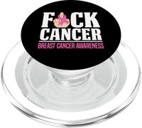 F-ck Cancer Breast Cancer Awareness PopSockets PopGrip for MagSafe