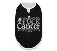 F&ck Cancerkull and Crossboneskeleton Breast Cancer Doghirtsummer Pet T-Shirtsoftleeveless Tank Top Pet Clothes formall Puppy and Cats XX-Large