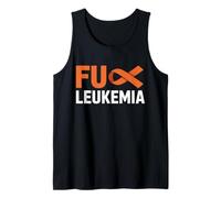 F-ck Leukemia Orange Ribbon Awareness Cancer Survivor Shirt Tank Top