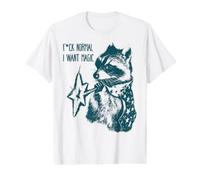 F-ck Normal I Want Magic Raccoon Magic Wand Funny Value Graphic T-Shirt