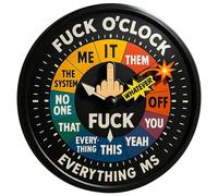 F*Ck O’Clock - The Ultimate Mood Decision Clock, Funny Middle Finger Wall Clock, Handmade Decision Clocks, Relieve Stress, Adult Humor Fuck Wall Clocks Modern Decor For Home Office
