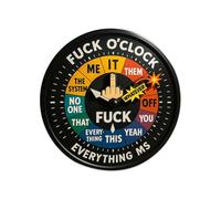 F*ck O’Clock - The Ultimate Mood Decision Clock, Novelty Funny Middle Finger Mood Expression Clock 11inch, Modern Decor for Home Office, Adult Humor (A)