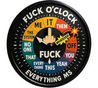 F*Ck O’Clock - The Ultimate Mood Decision Clock, Unique Novelty Weird Gag Clocks, Moving Middle Finger Humorous Decorate, Humor Gag Gift, Funny Housewarming Gifts for Friends