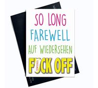 F*ck Off Card Goodbye Card Farewell Card You're Leaving Card Rude Card Good Luck Card New Job Card Colleague Card Coworker Cards PC145