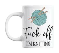 F*ck Off I'm Knitting, Secret Santa Mug, Funny Coffee Mug, Gift for Knitters, Knitting Mug, Mug for Knitters, Birthday Gift