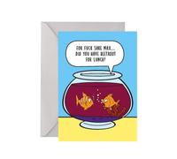 F*ck Sake Max... Did you have Beetroot for Lunch? A5 Card - Happy Birthday Orange Gold Fish Funny Fun Humour Swear Explicit Personalised Message Gift Present (Blank Message)