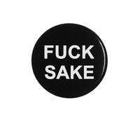 “F*CK SAKE” Pin Badge - Funny Rude Button Badge in Black & White | Swear Word Lapel Pin for Jacket, Backpack & Lanyard | Adult Novelty Gift, Office Banter & Secret Santa