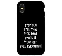F-ck You This That It Off Everything Funny Anti-Social Humor Case for iPhone X/XS