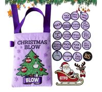 F*Ckin' Holiday Embroidered Tote Bag with 19 F*ckin' Coins, a Satirical Christmas Token