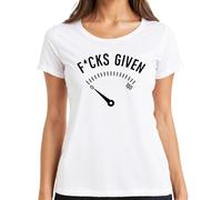 F*CKS Given Sarcastic Cheeky Humour Serenity Zero Worry witzi Women's T-Shirt, White, XXL