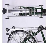 F+ COMPLETE RACK SET for BROMPTON (Rack + 4 wheels) SILVER