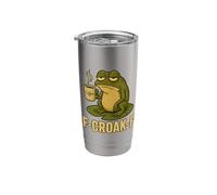 F-Croak-F Funny Frog Coffee Caffeine Lovers Sarcastic Design Stainless Steel Insulated Tumbler