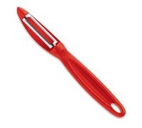 F. DICK 82522002-03 All-Purpose Peeler 18 cm (Vegetable Peeler Red, Blade with Serrated Edge, Also Suitable for Hard Bowls, Plastic Handle)