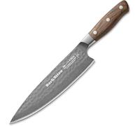 F.Dick Dark Nitro Chef's Knife - 21cm, Black (Blade) and Wooden (Handle) | Black blade finish delivers exceptional durability and wear resistance, suited for high-volume commercial kitchen prep.
