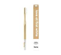 f.e.t.e | Love at First White Bamboo Toothbrush | Biodegradable & Compostable Handle | Recyclable Medium Bristles | Sustainable | Vegan