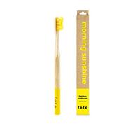 f.e.t.e | Morning Sunshine Bamboo Toothbrush | Biodegradable & Compostable Handle | Recyclable Medium Bristles | Sustainable | Vegan