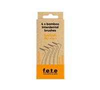 f.e.t.e | Orange ISO Size 1-0.45mm Bamboo Interdental Brushes | Biodegradable & Compostable Handle | Recyclable Soft Bristles | Sustainable | Vegan