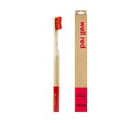 f.e.t.e | Well Red Bamboo Toothbrush | Biodegradable Handle | Recyclable Medium Bristles | Sustainable | Vegan