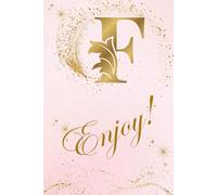 F Enjoy: A stylish personalized notebook with your letter - 150 lined pages for writing, notes, and journaling