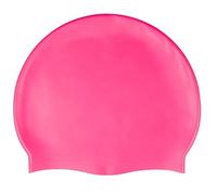 F & F Premium Silicone Unisex Long Hair Swim Cap - Snag-Free, Comfortable & Easy-On Design for Men & Women - Black, One Size Fits All - Ideal for Swimming, Lap Pool, & Water Aerobics (Dark Pink)