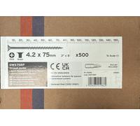 F & F Uncollated Drywall Screws 4.2mm x 75mm DWS75BP Philips Bugle phosphate