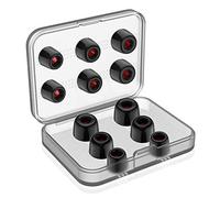 F FEYCH 6 Pairs Earphone Tips Premium Replacement Earbud Tips Memory Foam Earphone Tips Blocking Noise Foam Tips Suit for 4.5-6.3mm Nozzle in-Ear Earphones with Storage Box(S/M/L, Black)