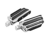 F FIERCE CYCLE 1 Pair 10mm Aluminium Alloy Motorcycle Footrest Footpeg Black