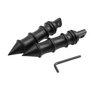 F FIERCE CYCLE 1 Pair 10mm Aluminum Aolly Motorcycle Rearsets Footpeg Bike Black