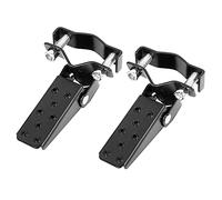 F FIERCE CYCLE 1 Pair 8mm Stainless Steel Motorcycle Fold Rearset Footpeg Black