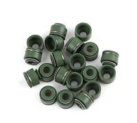 F FIERCE CYCLE 20pcs Green Metal Rubber Intake Exhaust Valve Stem Oil