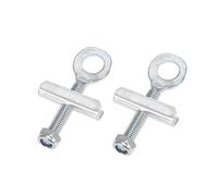 F FIERCE CYCLE 2pcs 10mm Dia Hole Silver Tone Chain Axle Adjuster for Motorbike